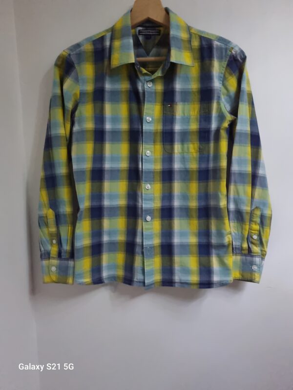 Chemise Tommy Hilfiger garçon jaune multicolor