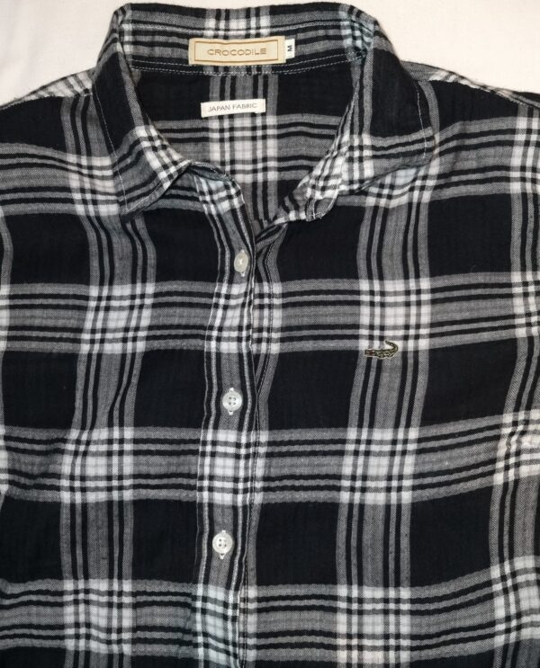chemise crocodile noir blanc femme – Image 2