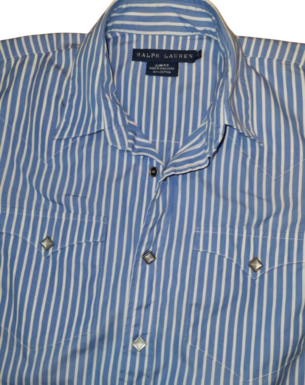 Chemise ralph lauren bleue femme – Image 2