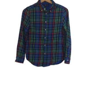 Chemise ralph lauren garçon bleu vert