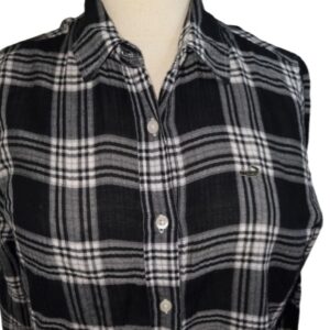chemise crocodile noir blanc femme