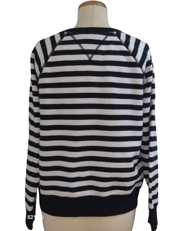 Pull Tommy Hilfiger noir blanc femme – Image 3