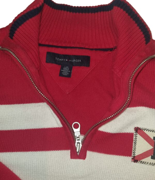 Pull Tommy Hilfiger rouge homme – Image 6